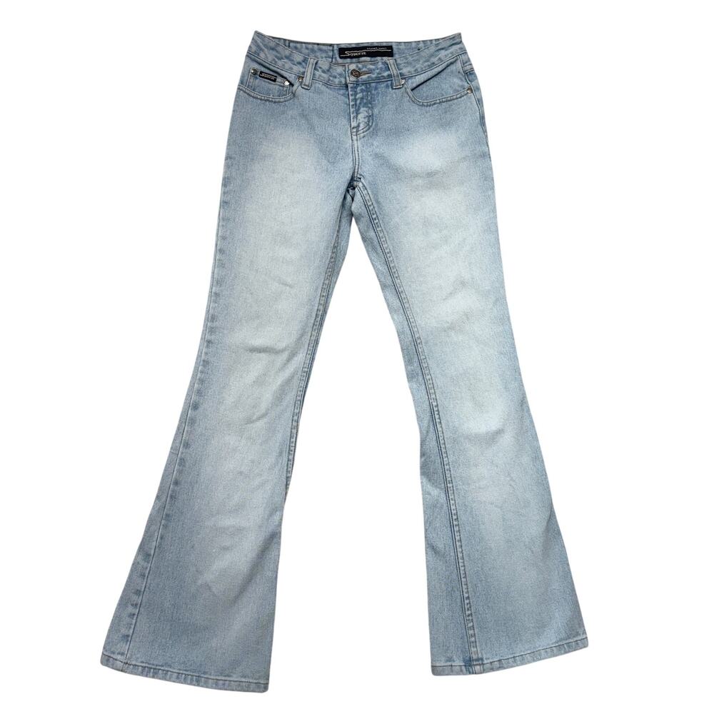 Vintage Stephen Hardy Squeeze Jeans Women 3/4 Low Rise Bootcut Flared Light Wash